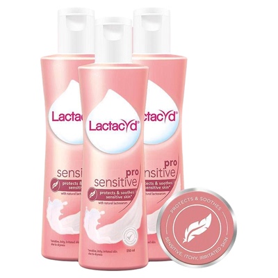 Lactacyd 倍护女性洁肤液250毫升3支优惠装加送150毫升x1支私卫生