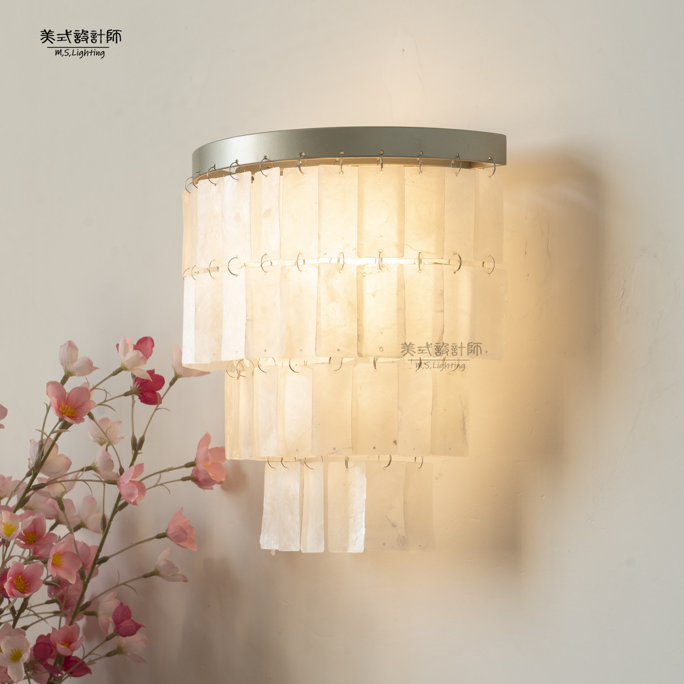 美式复古门厅贝壳壁灯 书房法式卧室床头灯样板间设计师入户灯具,家装灯饰光源,壁灯,淘宝优惠券,粉丝福利购,淘宝优惠卷