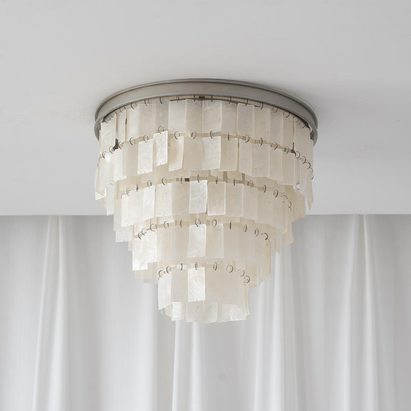 法式田园复古天然贝壳吸顶灯美式公主房卧室衣帽间走廊玄关特色灯