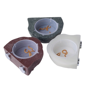 树脂爬宠果泥活虫防逃食盆吸盘守宫睫角强磁铁力悬浮喂食器