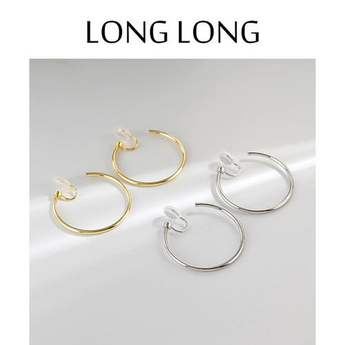 LONGLONG欧美夸张圈圈灵动耳夹
