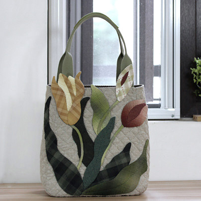手工DIY材料包/玫瑰拼布材料套包/花束手提包/手拎包【不是成品