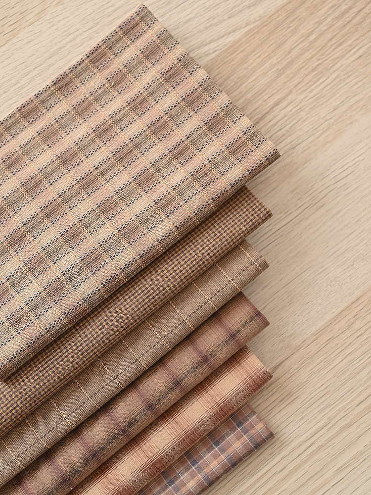 7折 日本进口先染布 手工DIY 拼布布料 6色组  0115-7