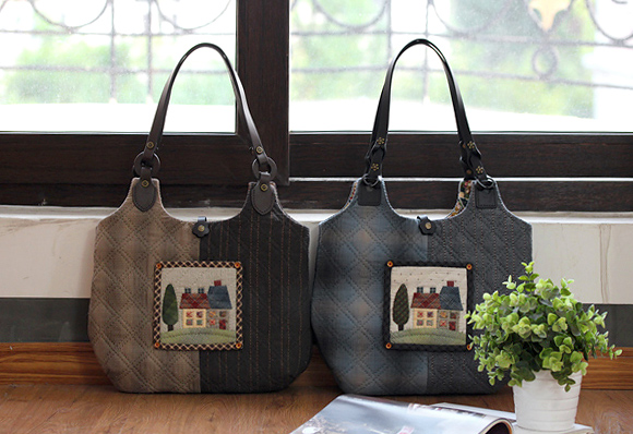 8折 手工DIY材料包 玫瑰拼布材料包 家园单肩包 手拎包【非成品】