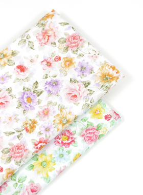 手工DIY棉布/韩国进口拼布布料/印花棉布 1/4码 0218-13