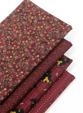 手工DIY棉布/韩国进口拼布布料/印花棉布 1/4码单位  170708-07