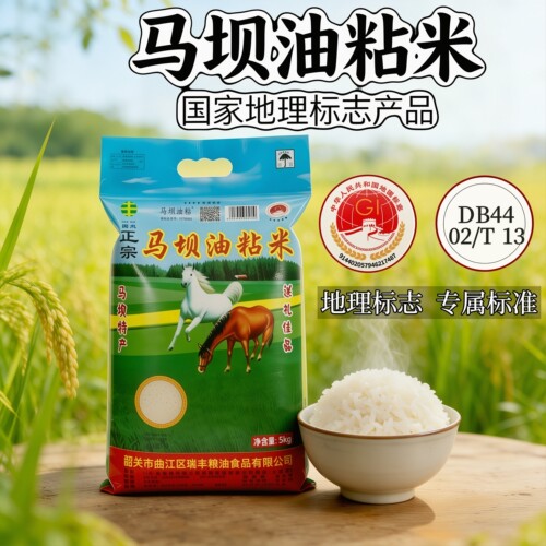 广东韶关特产马坝油粘米10斤装大米软滑爽口家用不抛光农家新米