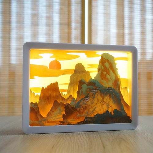 3D立体纸雕灯纸雕灯diy手工灯