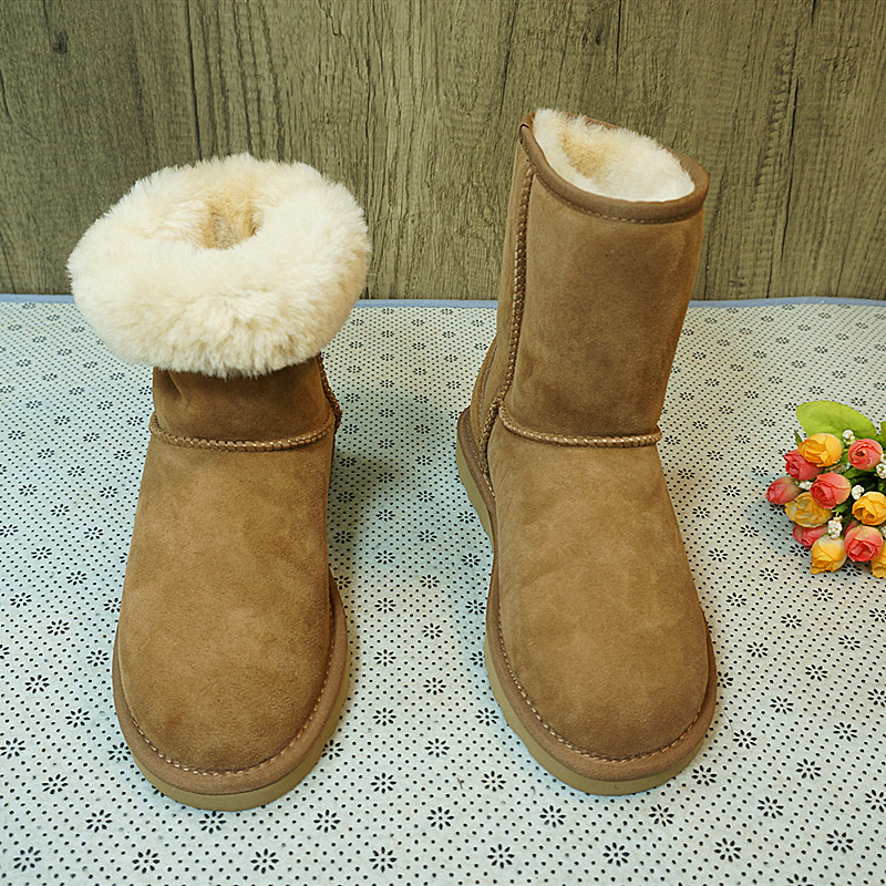 冬季新款真皮羊毛一体中筒靴经典款雪地靴多色女靴套筒靴子24-6,女鞋,时尚雪地靴,淘宝优惠券,粉丝福利购,淘宝优惠卷