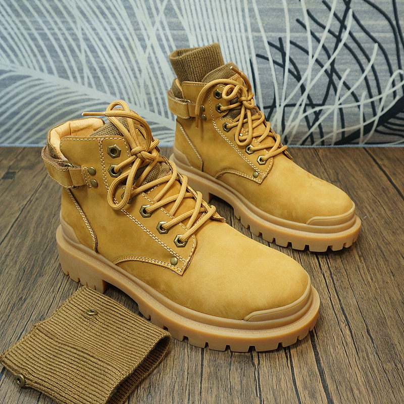 冬季新款真皮羊毛袜套靴  马丁靴 女靴 系带方根 套靴时装靴28-5a