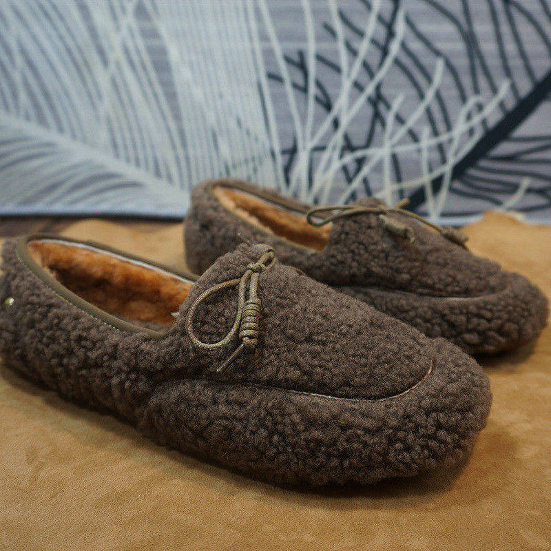 8-7A真皮羊毛豆豆鞋 秋冬款套脚平跟新款女乐福鞋,女鞋,乐福鞋（豆豆鞋）,淘宝优惠券,粉丝福利购,淘宝优惠卷