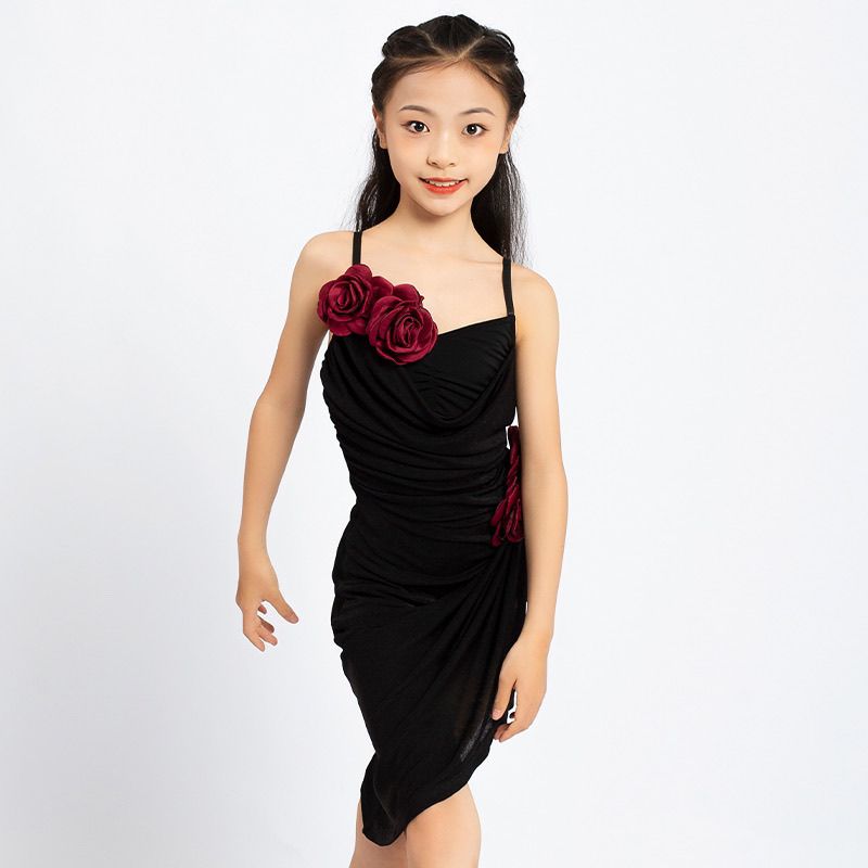 歌瑞亚拉丁舞服女少儿童夏202拉丁舞练习套装