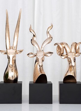《三羊开泰》羚羊摆件轻奢高档