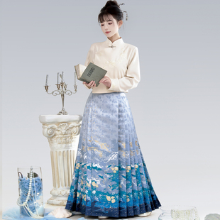 揽风华[海螺]2025秋冬款原创织金仿妆花马面裙国风新中式日常可穿