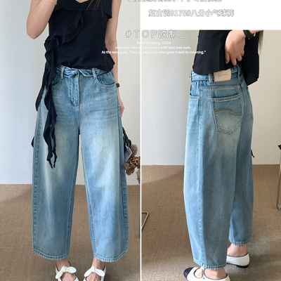 TOP 欧制-气球裤双腰叠门设计上身挺阔有型小个子专属裤型牛仔裤