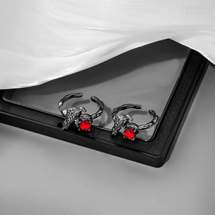 合金戒指 原创设计暗黑乌鸦戒指高级小众食指戒恋与深空秦彻指环