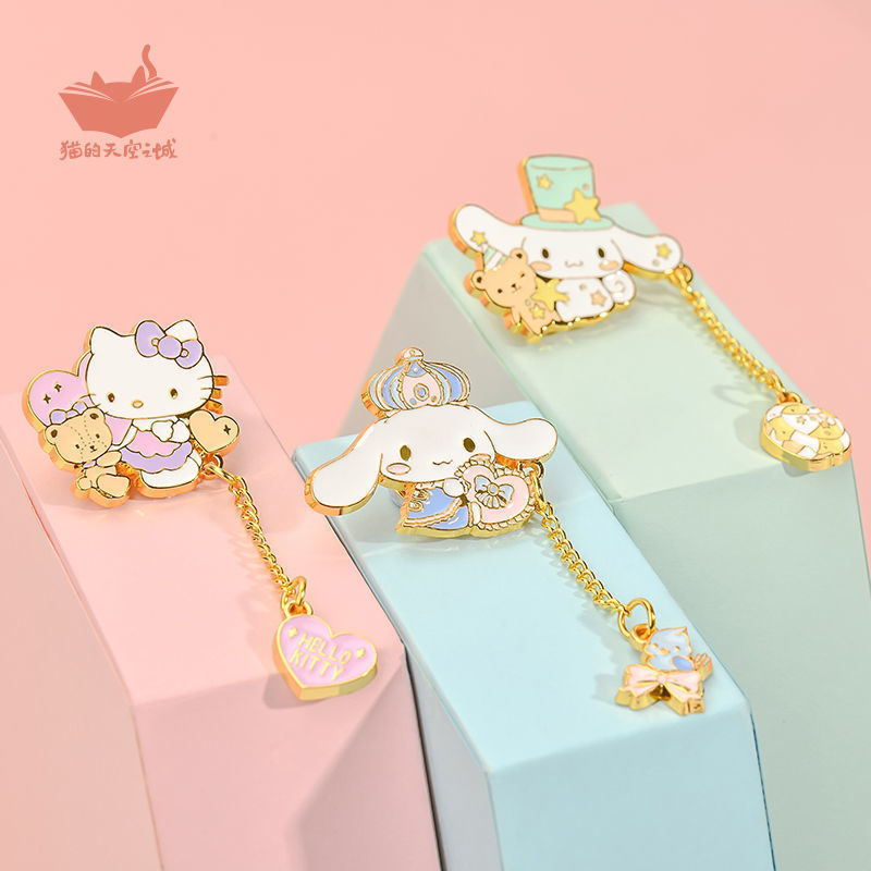 玉桂狗小饰品胸针卡通hellokitty徽章三丽欧凯蒂猫金属别针小挂件