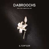 植物花卉山茶花艺术胸针复古文艺气质郁金香百合别针西装 胸花配饰