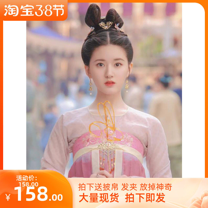 长歌行同款汉服 影视剧古装女 李乐嫣唐制齐胸圆领对襟襦裙赵露思