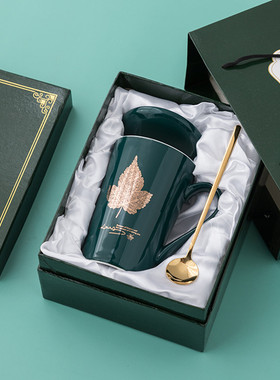 北欧ins网红马克杯带盖勺陶瓷杯子创意男女家用水杯大容量情侣杯