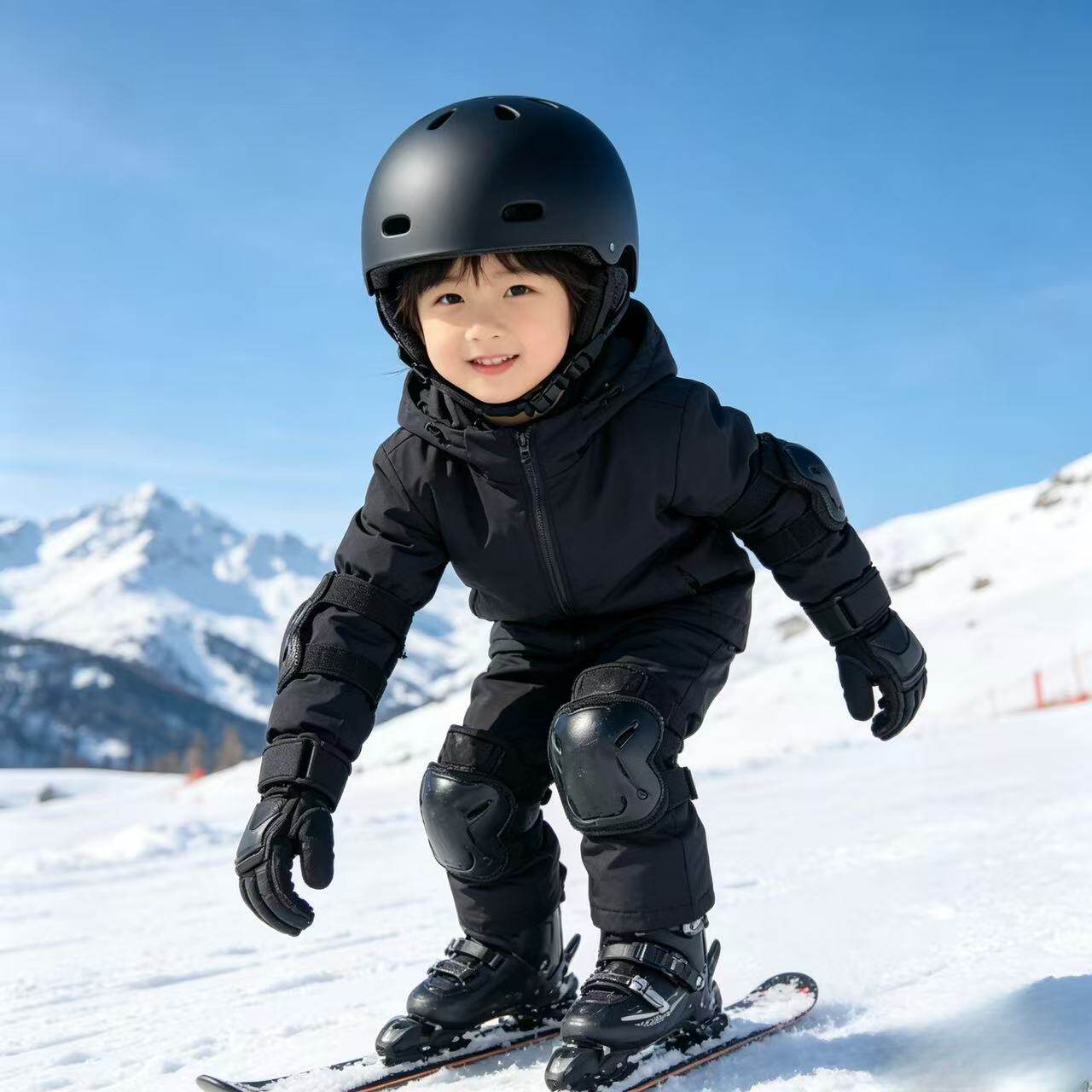 儿童滑雪头盔专业防护防水保暖男女通用滑雪装备安全帽