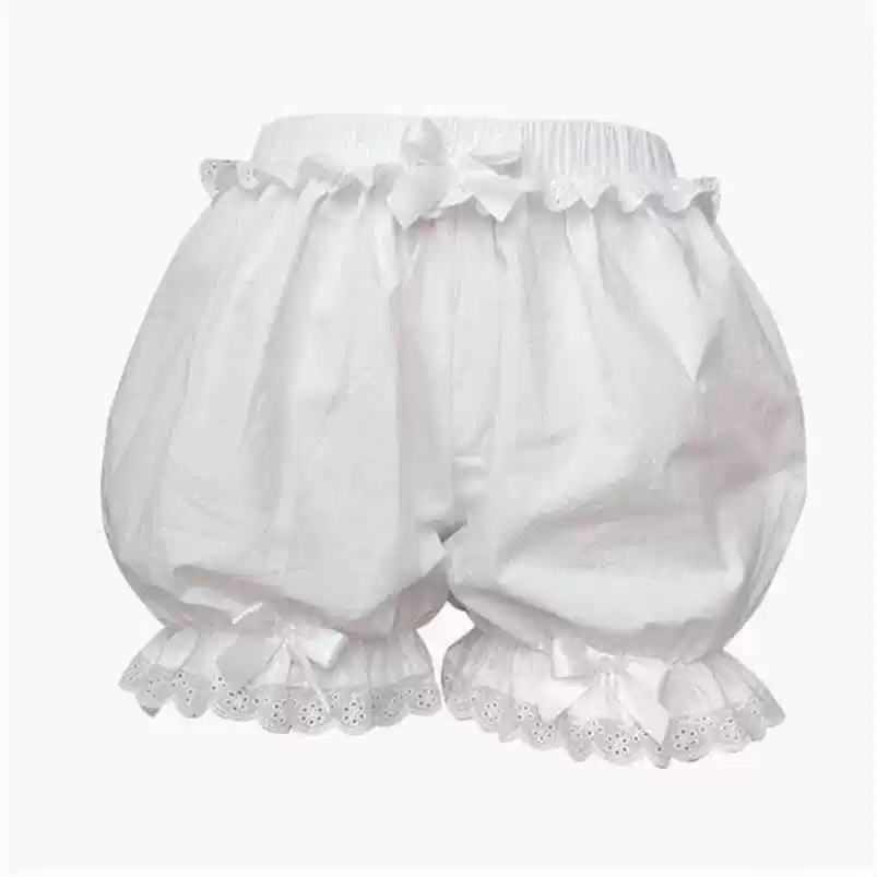 日系JK打底裤棉花边南瓜裤Lolita可爱森女裤女防走光保险蓬蓬