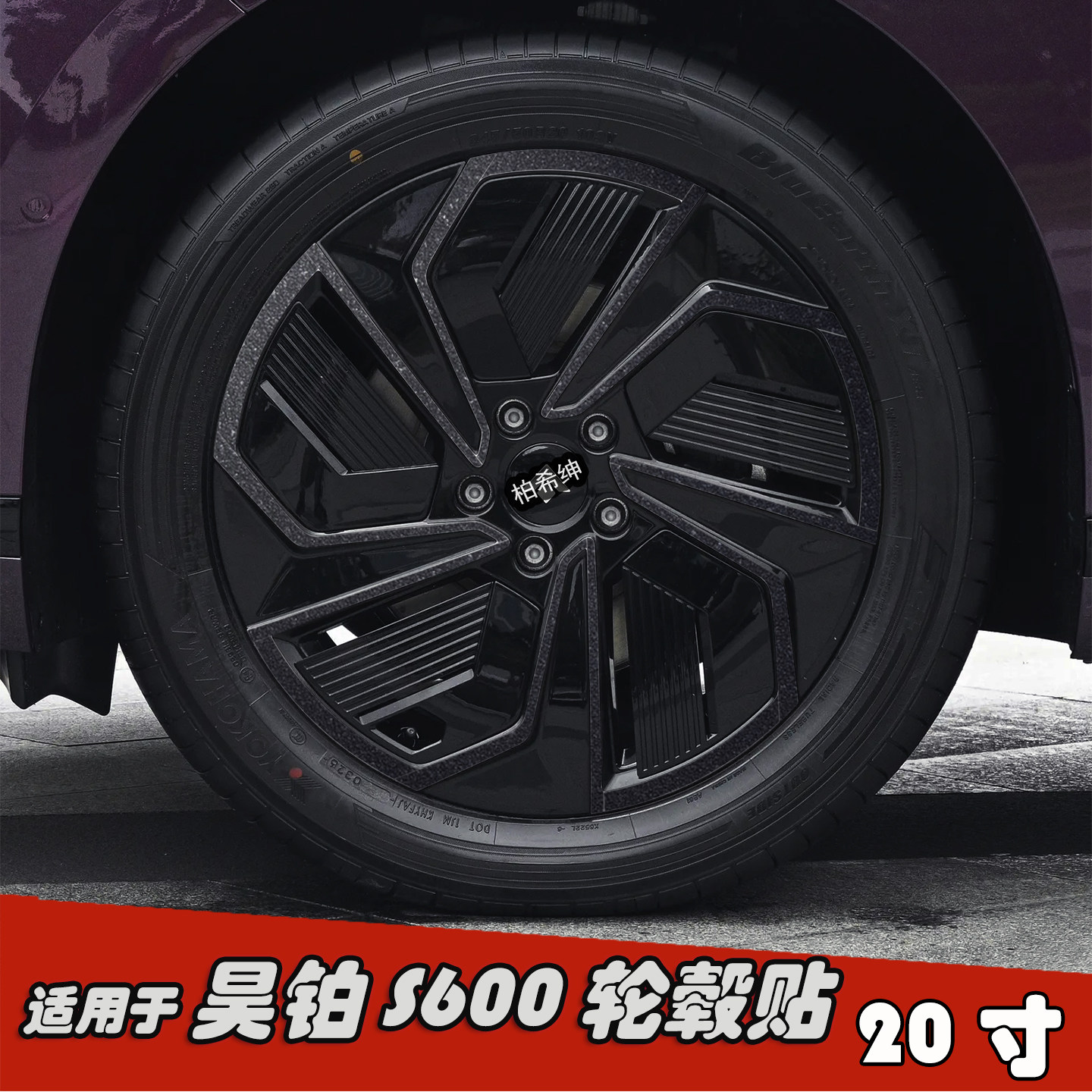 适用于昊铂S600改装轮毂贴纸20寸