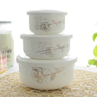 微波炉专用器皿加热饭盒有带盖陶瓷保鲜大汤碗骨瓷蒸碗蒸蛋碗家用