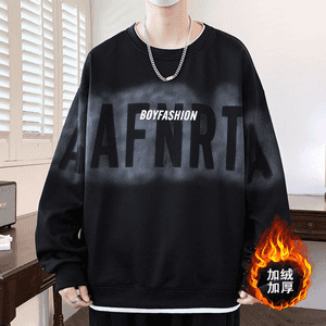 大码男装100-280斤卫衣秋冬装2025新款青少年潮牌早秋大码长袖