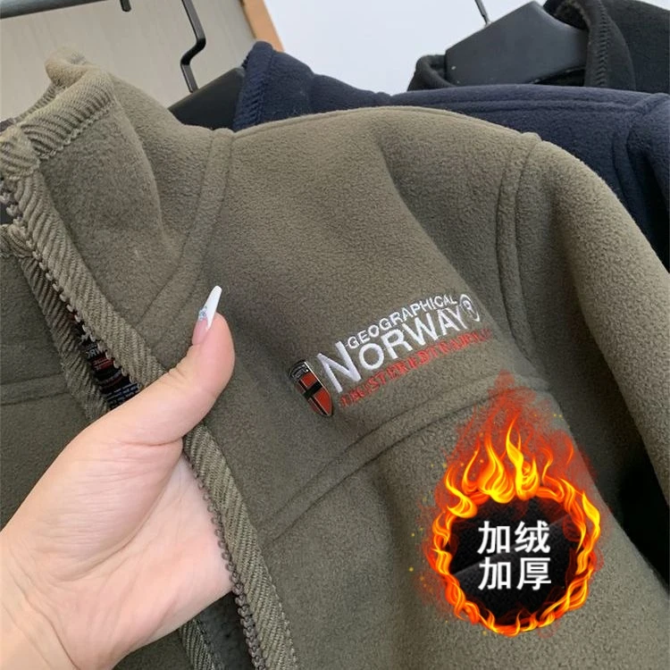 出口挪威！功能性户外防寒！秋冬加绒加厚保暖摇粒绒抓绒衣外套潮