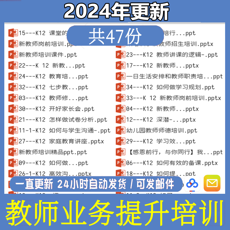 2024新教师业务提升培训PPT模...