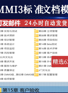CMMI3极简留白PPT模板标准文档项目管理规范模板软件系统规划需求