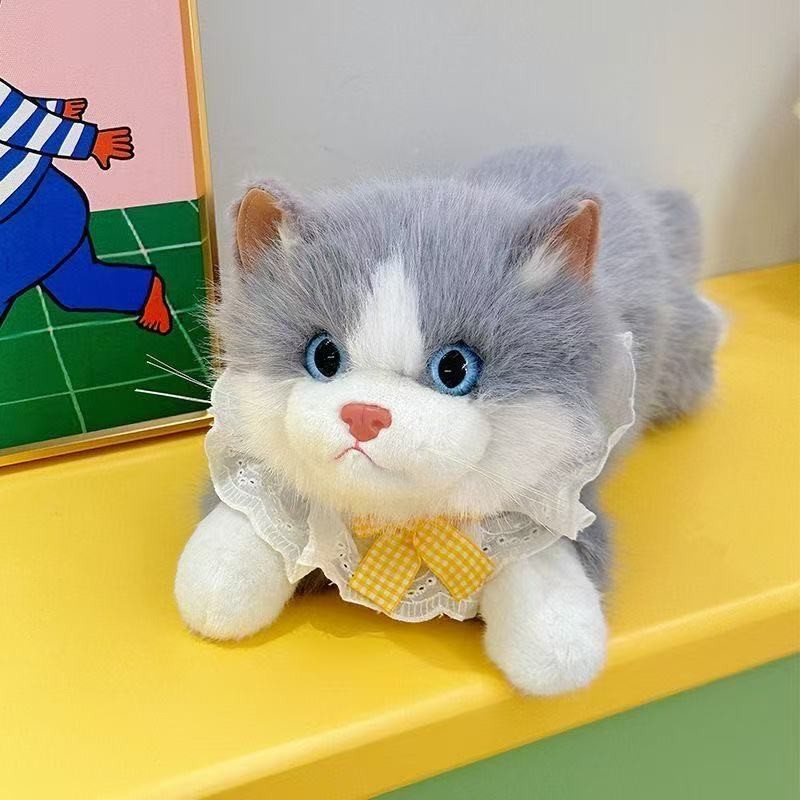 趴款仿真布偶猫公仔毛绒玩具布娃娃睡觉抱枕可爱猫咪玩偶生日礼物