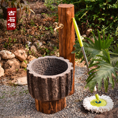 老石槽墩布池复古庭院别墅拖把池家用户外拖布池民俗花园洗涮石盆