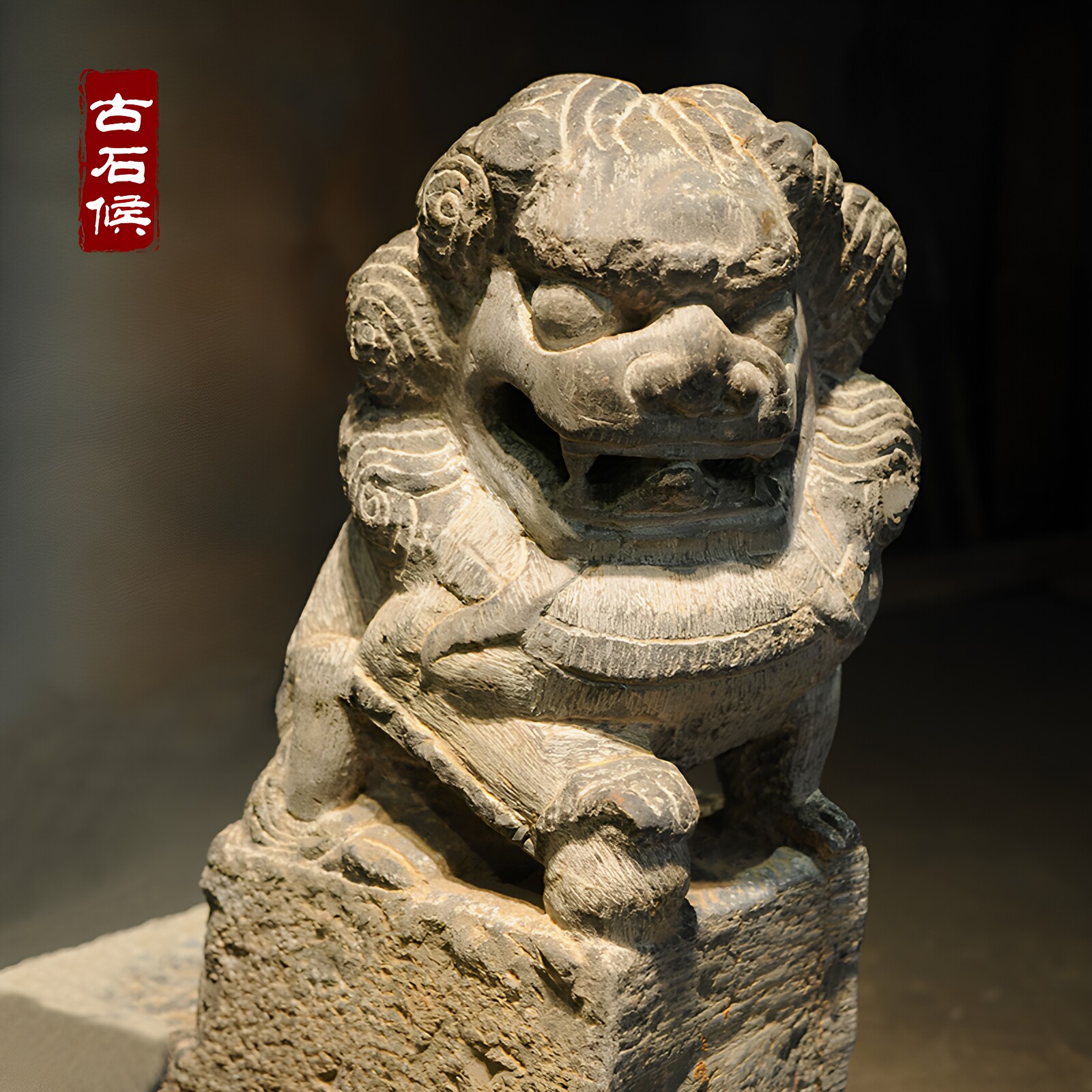 老门墩抱鼓石复古大门庭院摆件