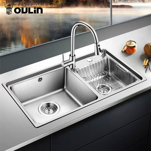 欧琳不锈钢菜池正品洗碗槽
