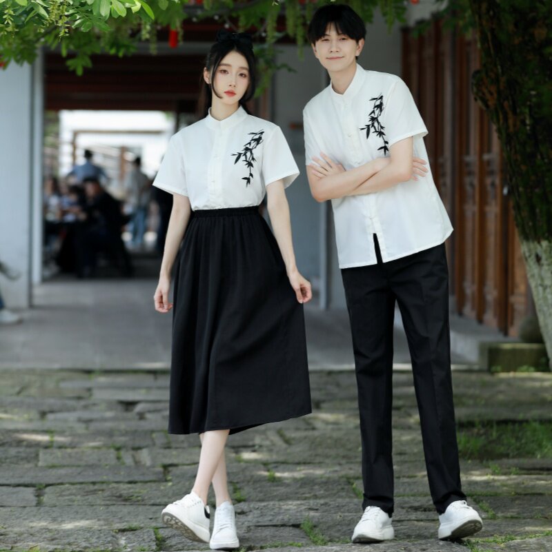 新中式班服汉服女初高中学生装民国运动会演出服朗诵服毕业照套装