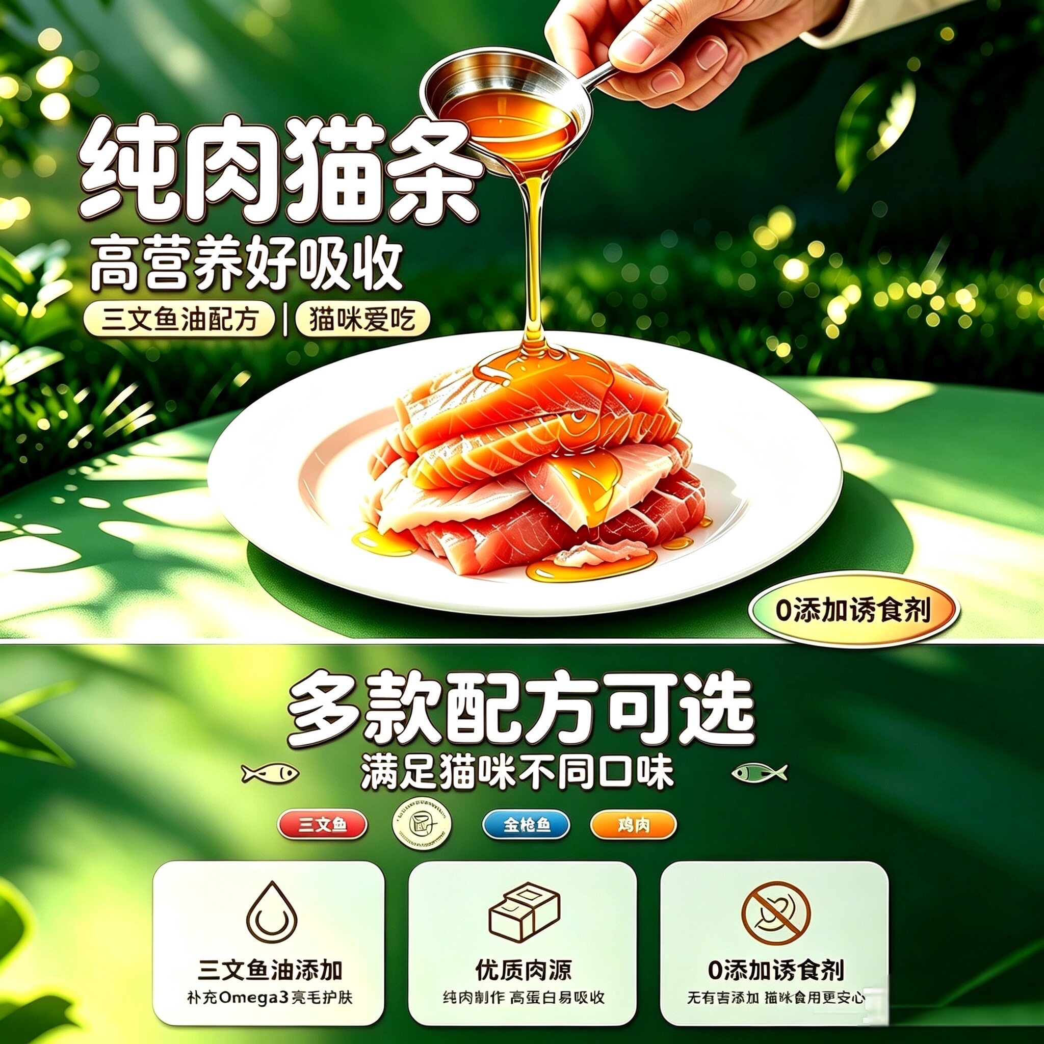 猫咪零食猫条营养增肥发腮幼猫成猫湿粮补水罐头流质肉泥易消化