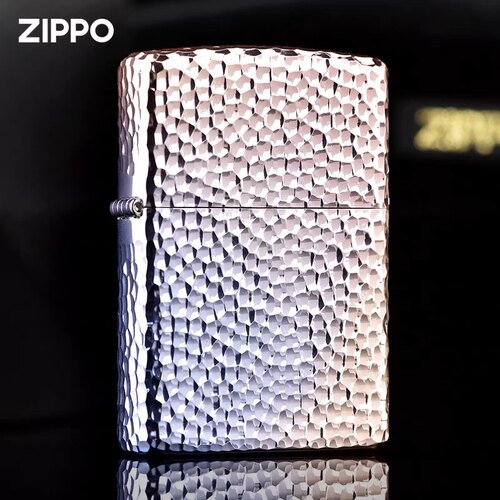 ZIPPO送人镀银陨石坑之宝纯铜