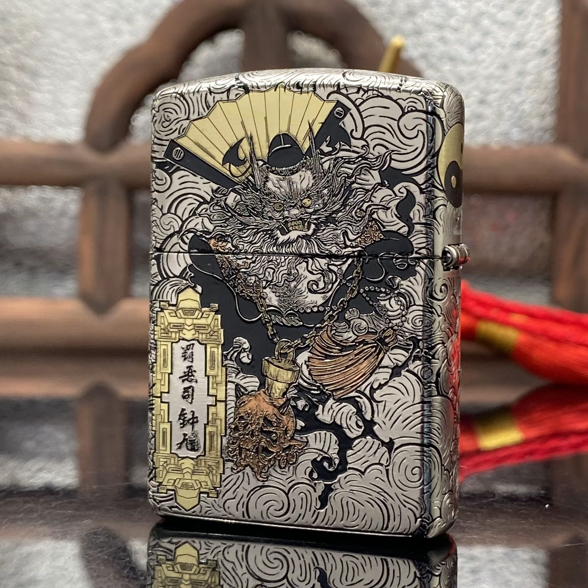 zippo打火机正品填漆鎏金盔甲伏魔天师钟馗男士收藏送礼防风,ZIPPO/瑞士军刀/眼镜,ZIPPO/芝宝,淘宝优惠券,粉丝福利购,淘宝优惠卷