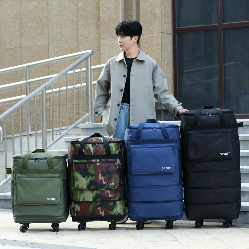 折叠手提万向轮行李包双肩旅行袋女超大容量收纳搬家可装被托运包