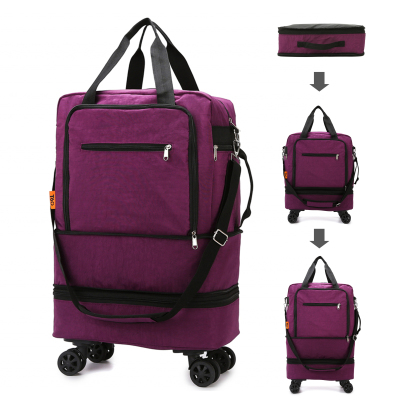 万向轮大容量旅行袋带滑轮