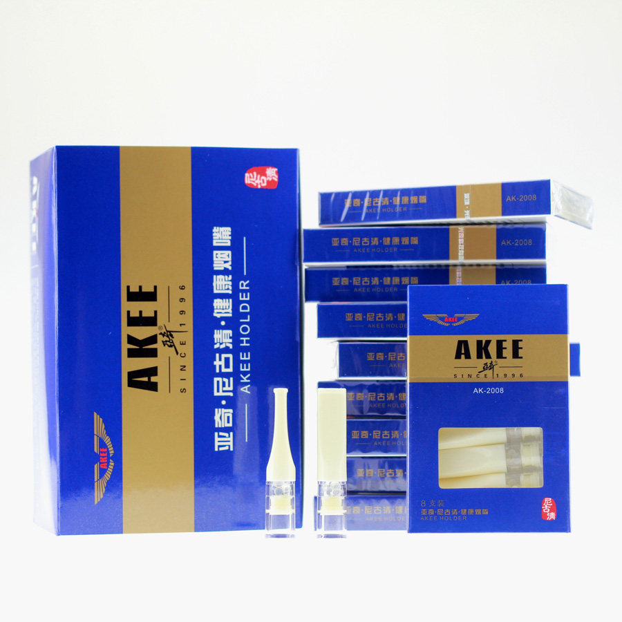 商城 亚奇尼古清 四微孔双重过滤烟嘴 抛弃型烟嘴 一次性 80支装