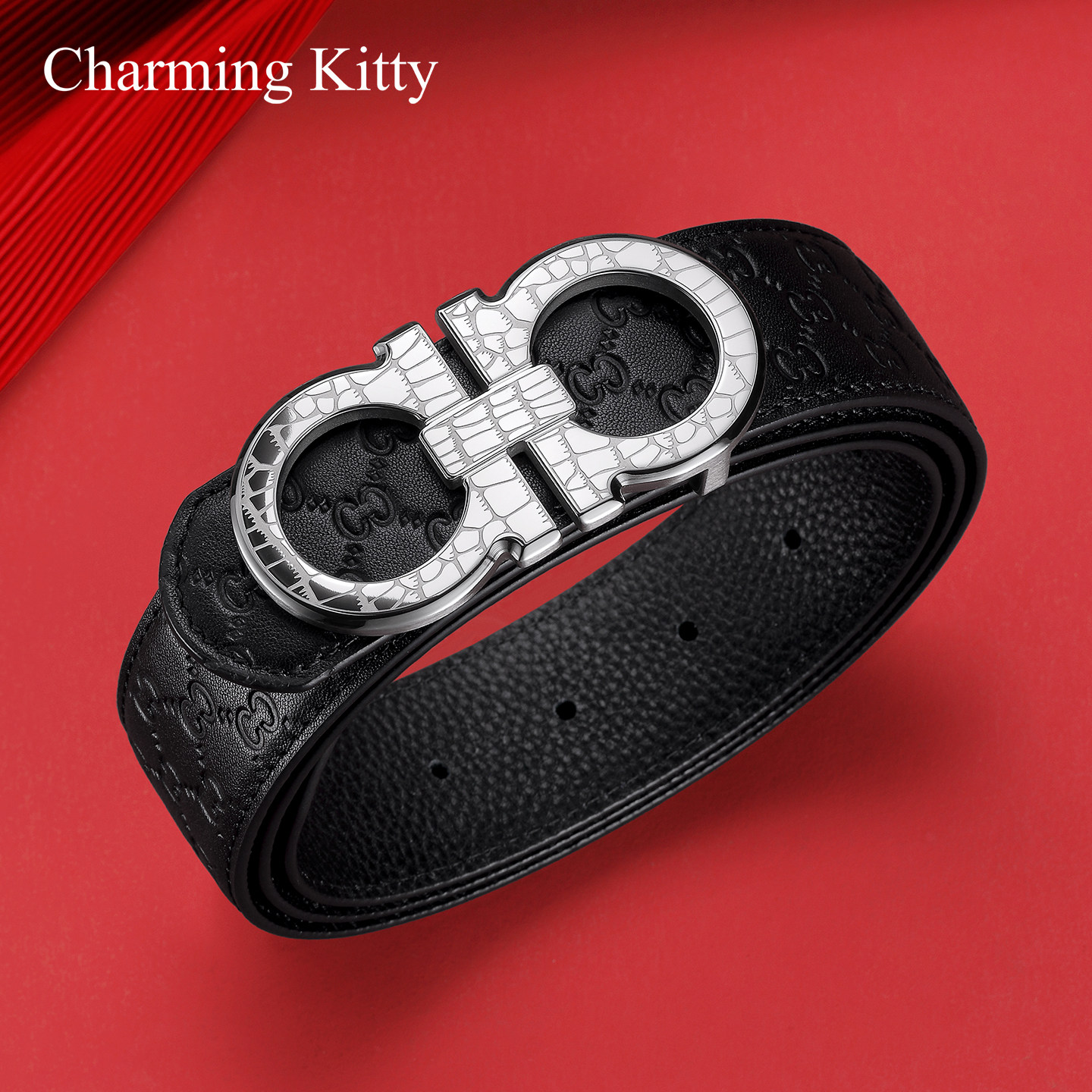 男士皮带2025新款百搭平滑扣真牛皮皮带男款时尚高档腰带男士配饰