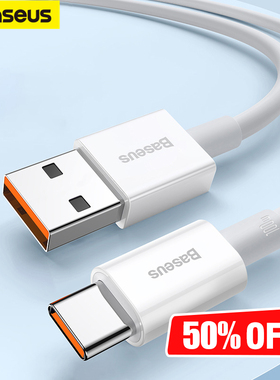 Baseus PD100W 6A USB To Type C Cable for Huawei Honor Xiaomi Samsung超级快充电数据线2m加长倍思原装正