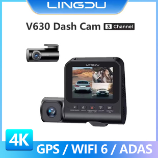 and Car V630 LINGDU ADAS Cam Dash Dvr with Inside Front