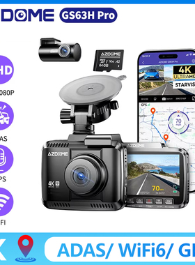 AZDOME GS63HPro 4K Dash Cam Car DVR GPS WiFi ADAS 24h 512GB