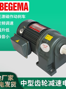 BEGEMA宝戈玛750W1.5KW2.2KW3.7KW380V三相卧式立式齿轮减速电机