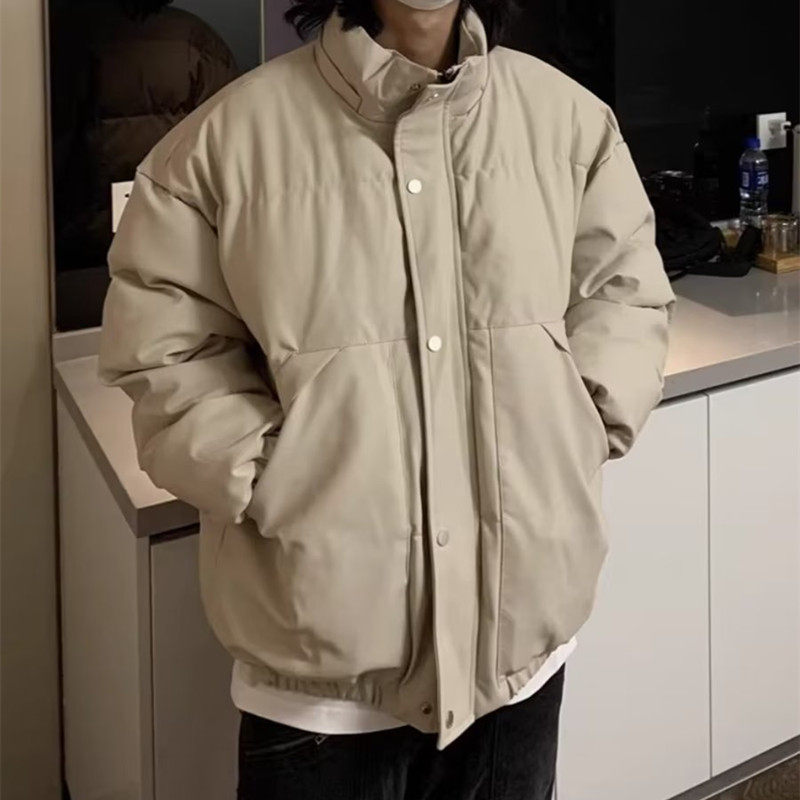 美式立领黑色冬季棉服加厚2023年