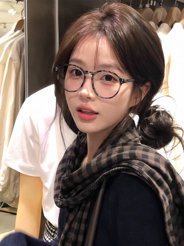 少女CEO | GIRLCEO豹纹素颜平光镜女潮Y2K圆框防蓝光眼镜